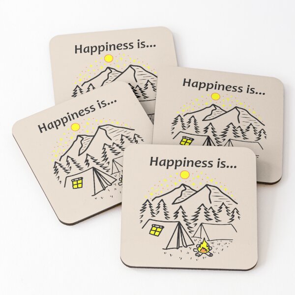 Item preview, Happiness is... Camping. Happy Camper designed and sold by True Challenge.