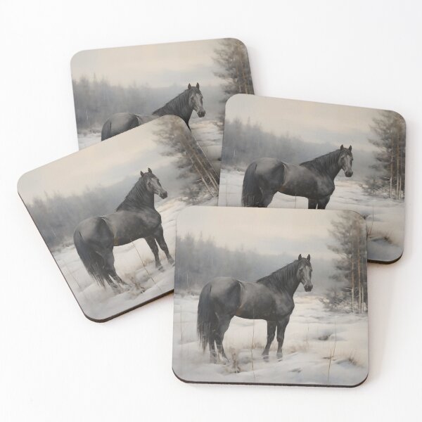Item preview, Black Horse in the Winter designed and sold by SpectralSummer.