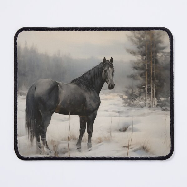 Item preview, Black Horse in the Winter designed and sold by SpectralSummer.