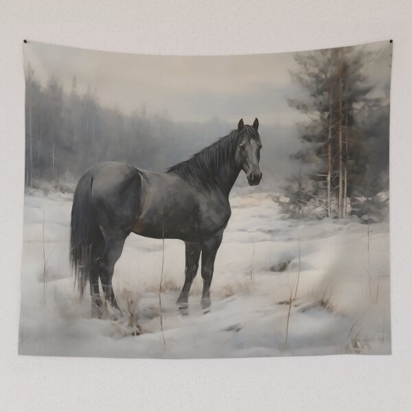 Item preview, Black Horse in the Winter designed and sold by SpectralSummer.