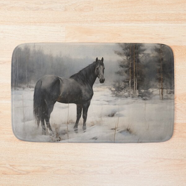 Item preview, Black Horse in the Winter designed and sold by SpectralSummer.