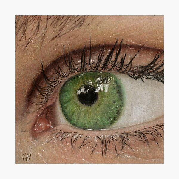 Item preview, Green Eye Closeup (Pencil) designed and sold by aartbylilli.
