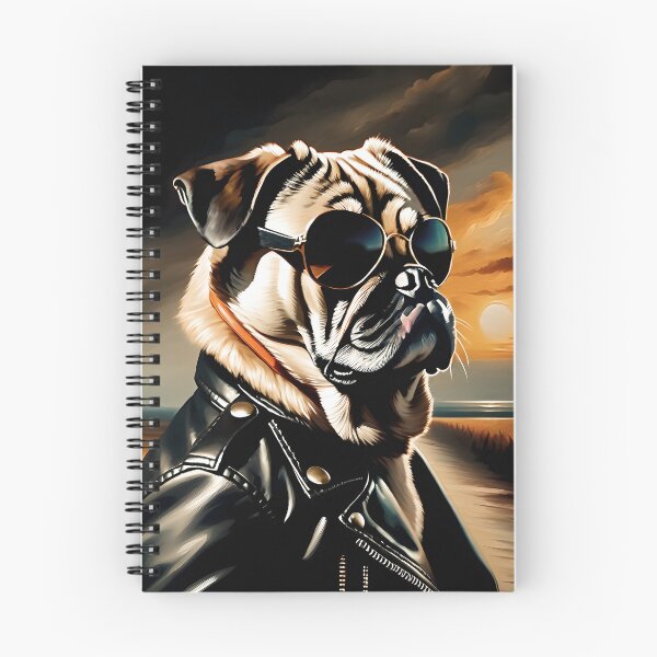 Item preview, Vintage Dog Art: Pug Stud with Sunglasses Portrait | Animal Art | Oil Painting | Animal Portrait designed and sold by UnhingedBird.