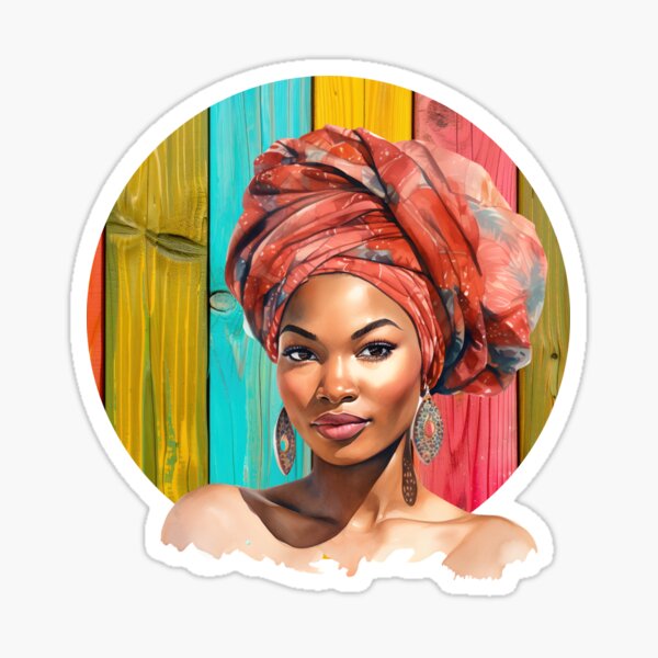 Woman with earrings Sticker