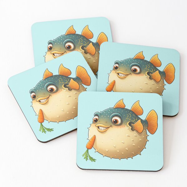Item preview, Pufferfish and carrot designed and sold by manwithcolors.
