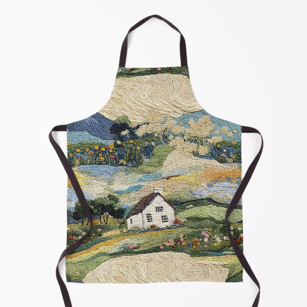 Aperçu de l'œuvre Motif de broderie rétro Cottagecore de Magical House & Fields créée et vendue par SecretDicer.
