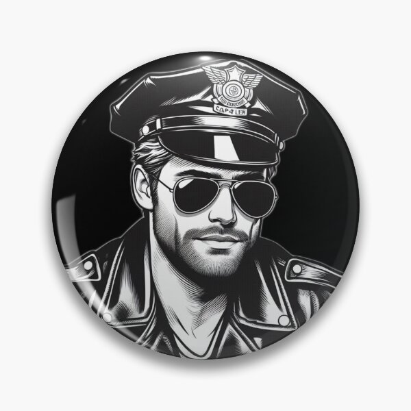 Artikelvorschau, Gay Leather Russian Cop Daddy Moskau Pride Grafikdesign entworfen und verkauft von ItsAKinkThing.