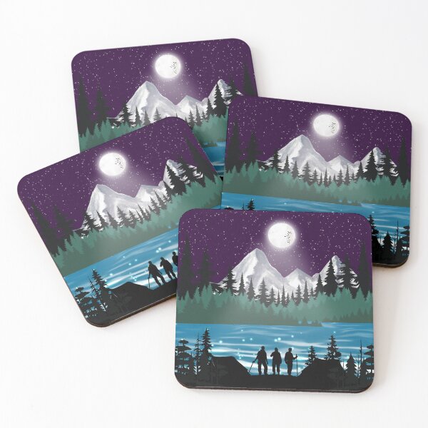 Item preview, Camping in the forest with moon light designed and sold by ArsyCreation.