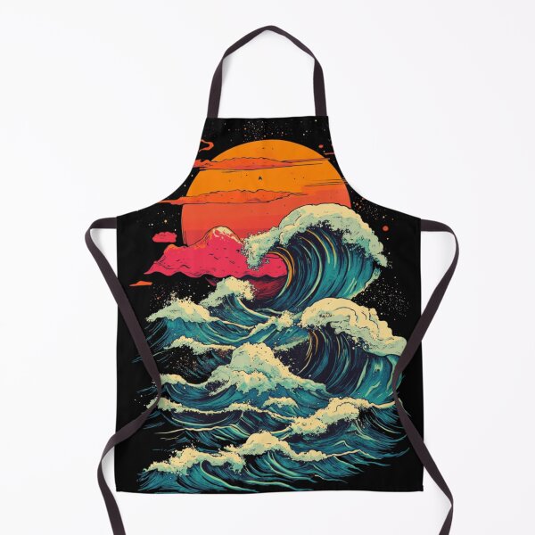 Item preview, Retro Ocean Waves and Sunset – Bold Surf Art designed and sold by VividCore.
