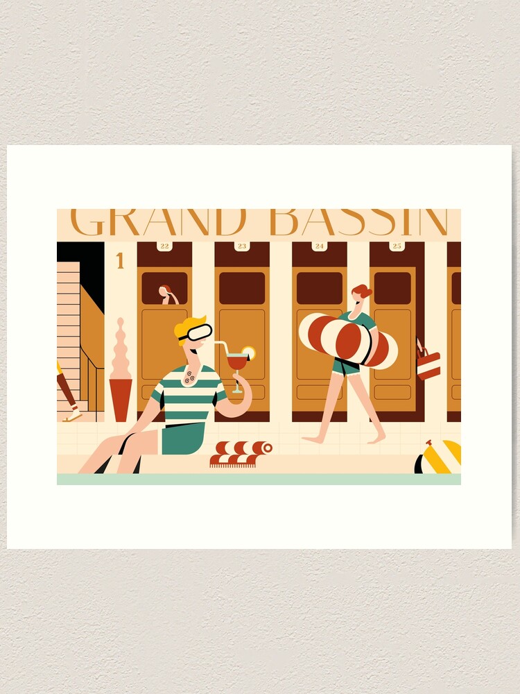 Aperçu 2 sur 3. Impression artistique avec l'œuvre Le Grand Bassin créée et vendue par LionelDarian.