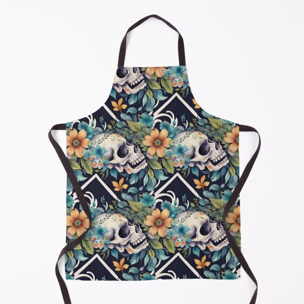 Item preview, Skull and Flowers Pattern designed and sold by Domo-Design.