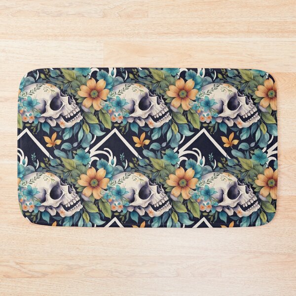 Item preview, Skull and Flowers Pattern designed and sold by Domo-Design.