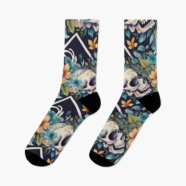 Item preview, Skull and Flowers Pattern designed and sold by Domo-Design.
