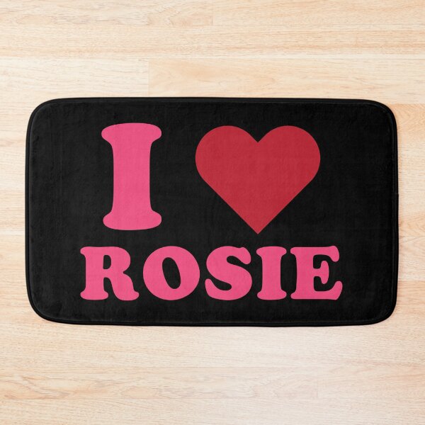 Item preview, I Love Rosie Pink and Red Heart Typography Design designed and sold by FamousArtDesign.