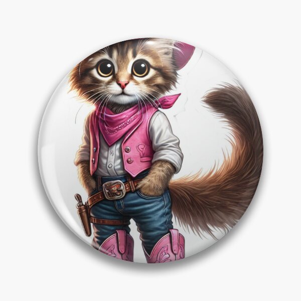 Item preview, Cowboy Kitty in Pink designed and sold by GrahamBaxter.