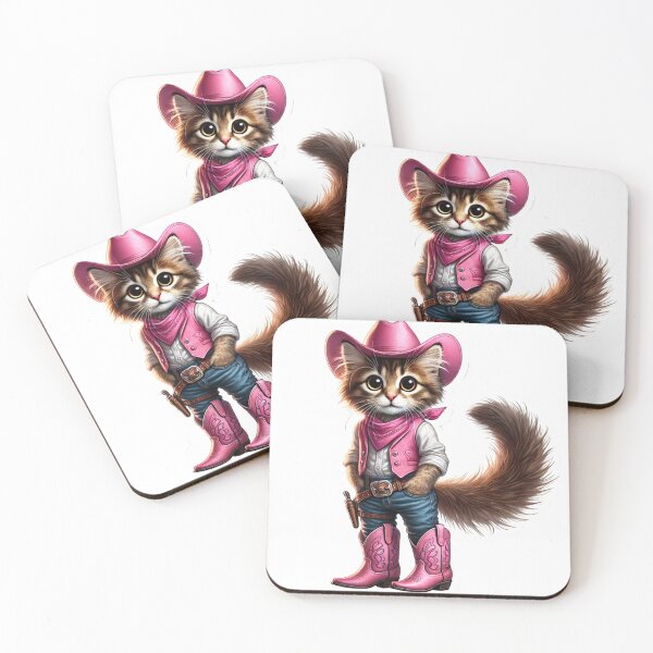 Item preview, Cowboy Kitty in Pink designed and sold by GrahamBaxter.
