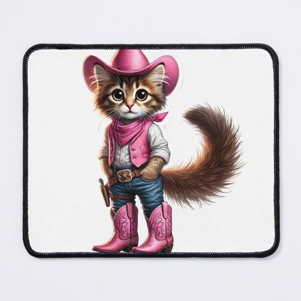 Item preview, Cowboy Kitty in Pink designed and sold by GrahamBaxter.