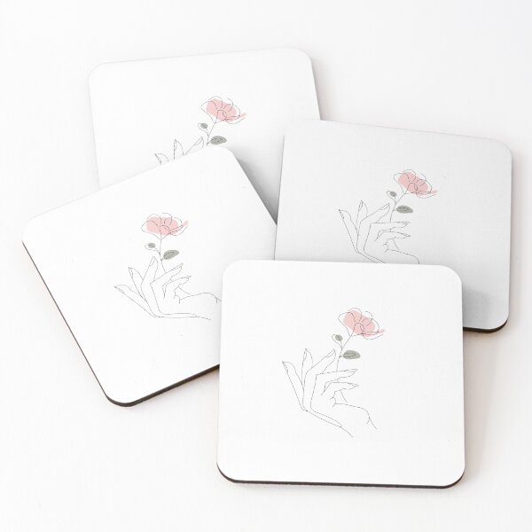 Item preview, Minimalist Hand and Flower Design – Delicate Botanical Digital Artwork designed and sold by designedbyNil.