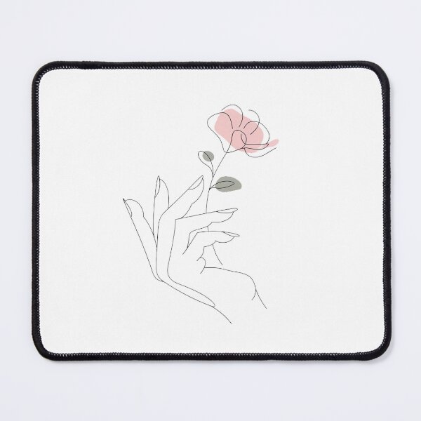 Item preview, Minimalist Hand and Flower Design – Delicate Botanical Digital Artwork designed and sold by designedbyNil.