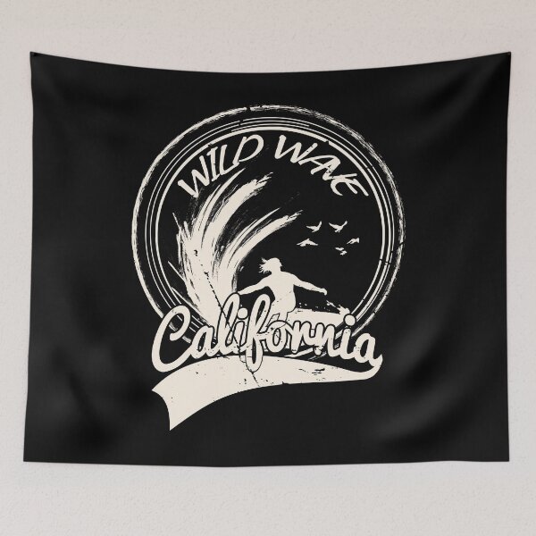 Item preview, Wild Wave California Surf Retro-Inspired Design designed and sold by TheDiveShirt.