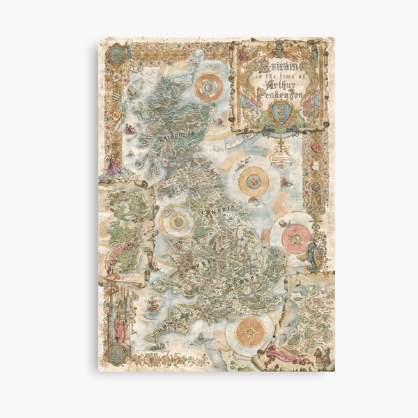 Item preview, Pendragon 6th Edition Map by Francesca Baerald designed and sold by Chaosium.