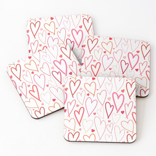 Item preview, Valentines day line hearts love sweet red pink orange designed and sold by Nicola-Rowe.