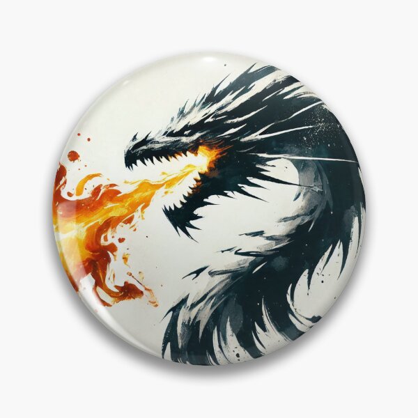 Item preview, Fierce dragon breathing fire, showcasing its powerful presence designed and sold by Giuseppe Cammino.
