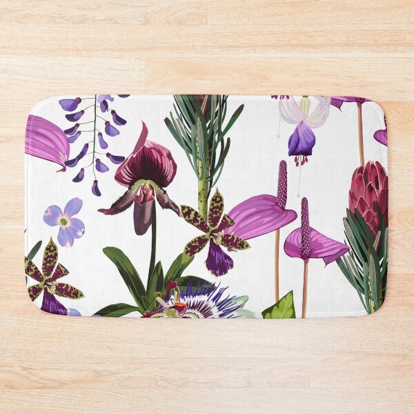 Item preview, Violet burgundy flowers. Seamless floral pattern with many kind of violet glossy flowers and leaves. designed and sold by MatyKotiv.