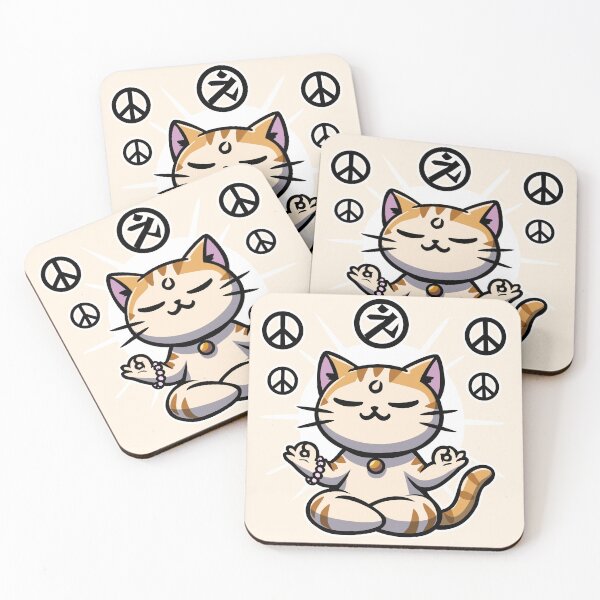 Item preview, Zen meditation cat designed and sold by HuzroDesign.