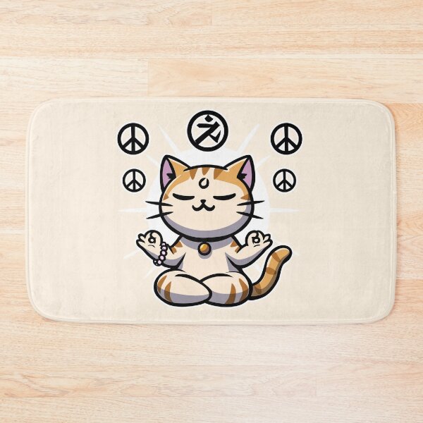 Item preview, Zen meditation cat designed and sold by HuzroDesign.