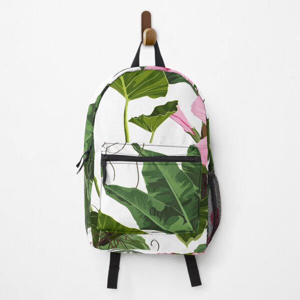 Item preview, Pink flowers. Seamless floral pattern with many kind of pink glossy flowers and palm leaves. designed and sold by MatyKotiv.