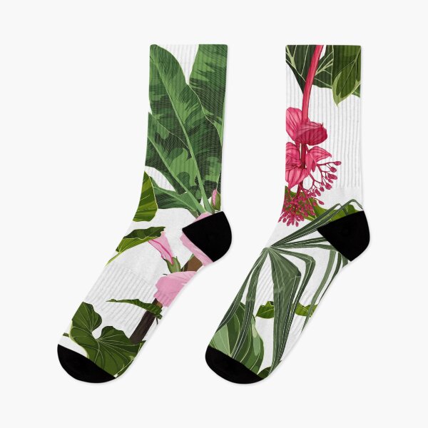 Item preview, Pink flowers. Seamless floral pattern with many kind of pink glossy flowers and palm leaves.  designed and sold by MatyKotiv.