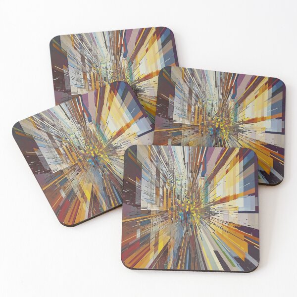 Item preview, Abstract art composition with radiating color stripes designed and sold by Sigtrix.