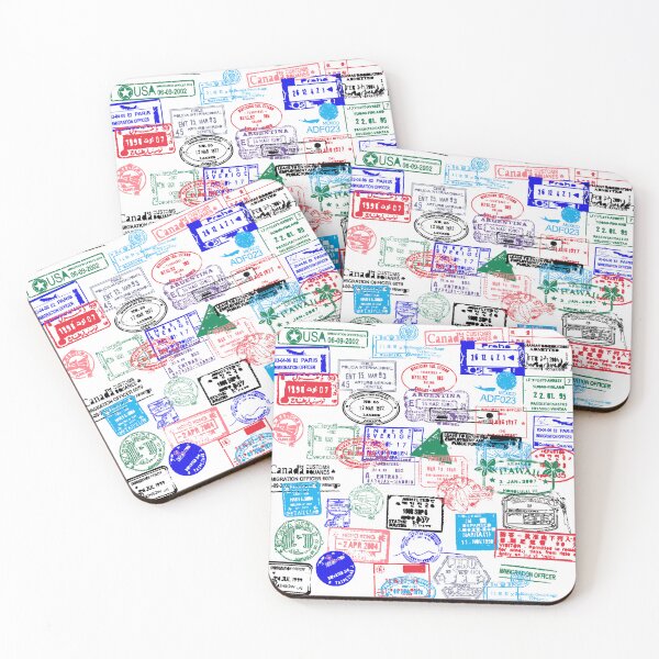 Item preview, Series Of World Travel Passport Stamps designed and sold by AwesomeDistrict.