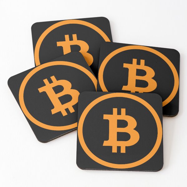 Item preview, Bitcoin digital currency orange on black designed and sold by Geotopica.