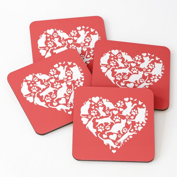 Item preview, Cat Lover Valentine's Day Kitten Valentine Playful Cat Art Adorable Illustration designed and sold by KLArtzStore.