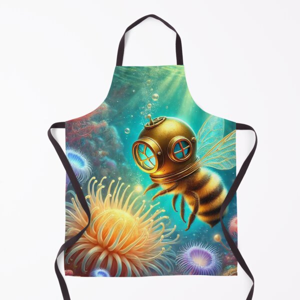 Item preview, Bee in a diving helmet designed and sold by DamioPolArt.