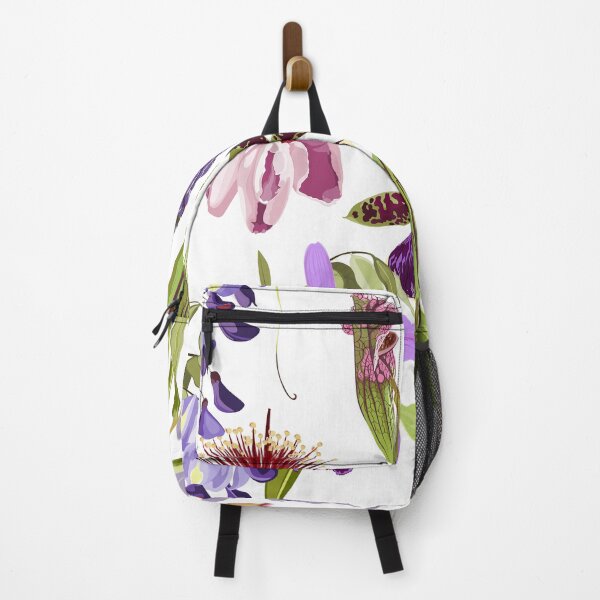 Item preview, Exotic tropical flowers. Seamless floral pattern with violet green glossy flowers. designed and sold by MatyKotiv.