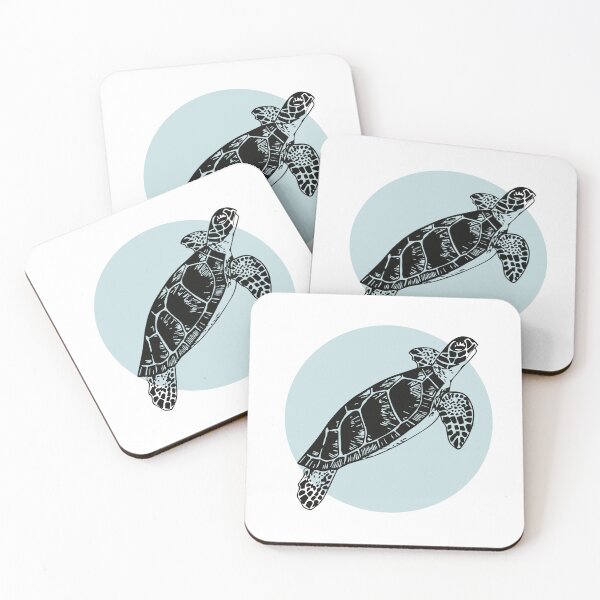Item preview, Detailed drawing of a sea ​​turtle designed and sold by alina-k-design.