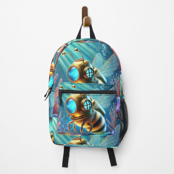 Item preview, Cute bee in a diving helmet designed and sold by DamioPolArt.