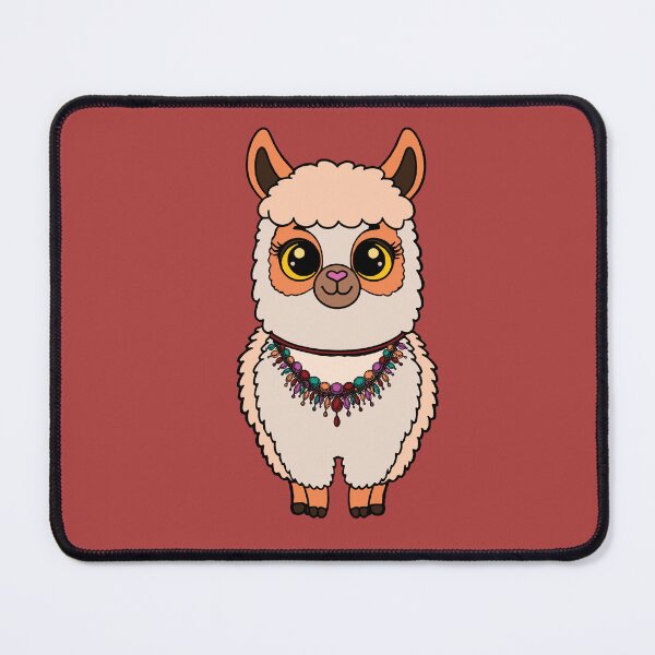 Item preview, Cute boho lama with necklace designed and sold by Esinald.