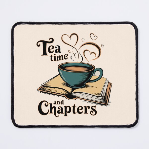 Item preview, Vintage Tea and Book Design – Cozy Retro Digital Art for Prints & Decor designed and sold by designedbyNil.