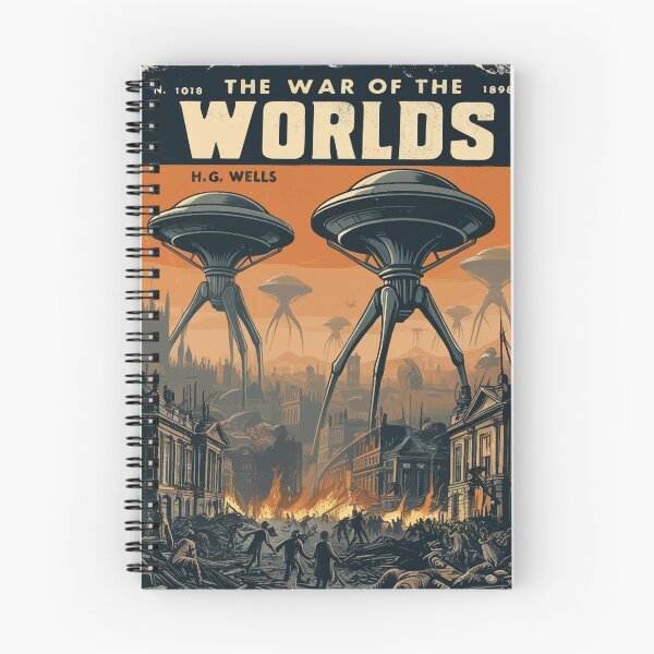 Item preview, The war of the Worlds Retro Book Cover designed and sold by ocusido.