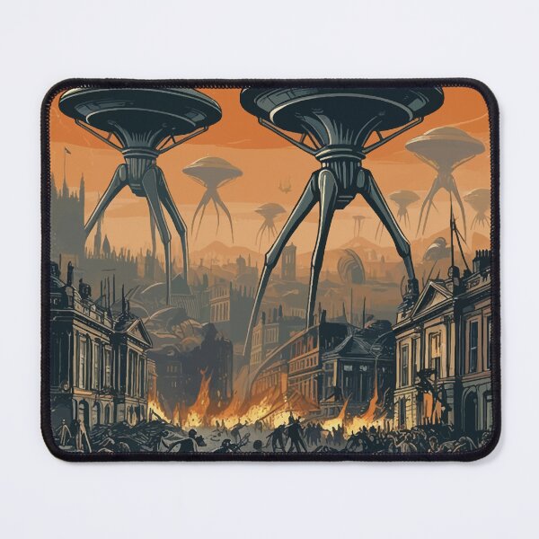 Item preview, The war of the Worlds Retro Book Cover designed and sold by ocusido.