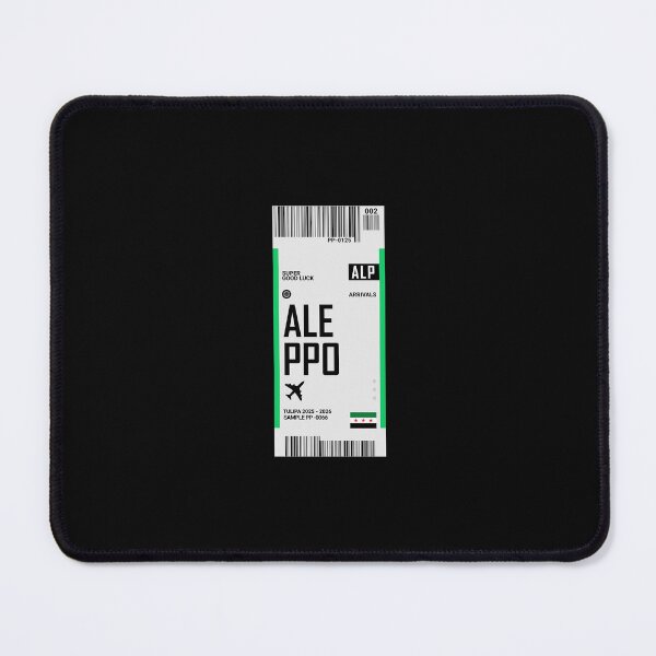 Item preview, Syria Flag Aleppo City Travel Boarding Pass designed and sold by TulipaGraphics.