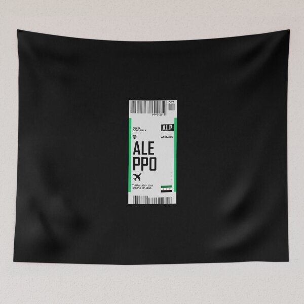 Item preview, Syria Flag Aleppo City Travel Boarding Pass designed and sold by TulipaGraphics.