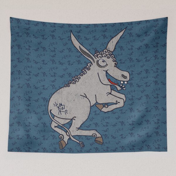 Item preview, Little funny donkey with doodle tattoo designed and sold by einechtervogel.
