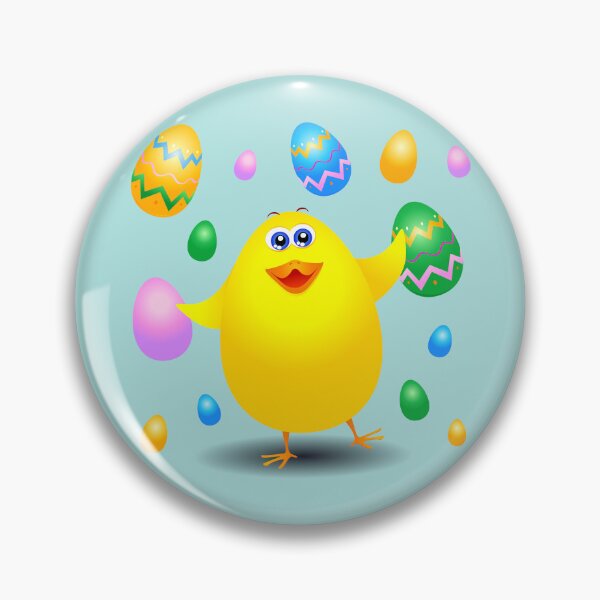 Item preview, Happy chick with Easter eggs designed and sold by LuisaVenturoli.