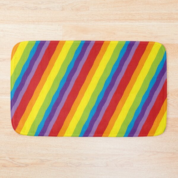 Item preview, Wibbly wobbly diagonal rainbow designed and sold by Inky-Spiration.