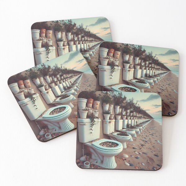 Item preview, Lined up Toilets designed and sold by Vibranta Studio.